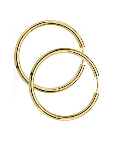 Aros oro 18k amarillo lisos 20mm