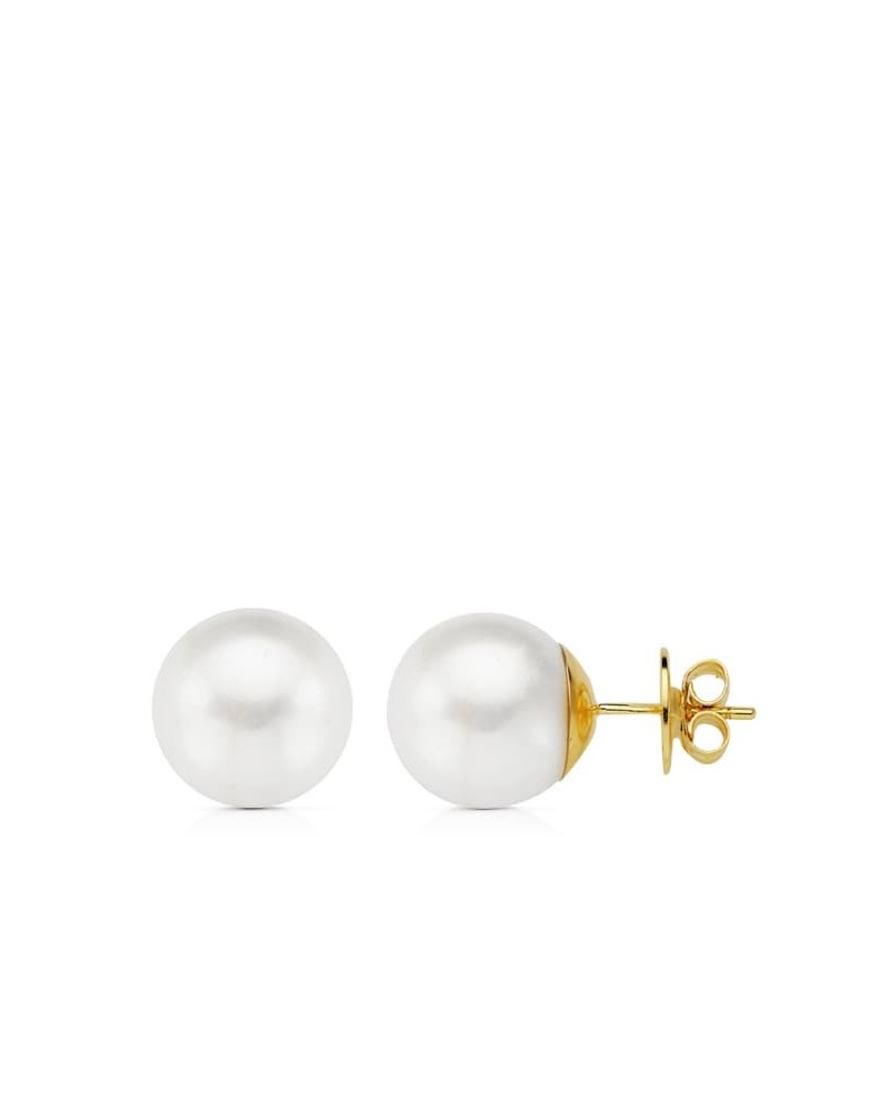 Pendientes oro 18k perlas australianas 12,5mm