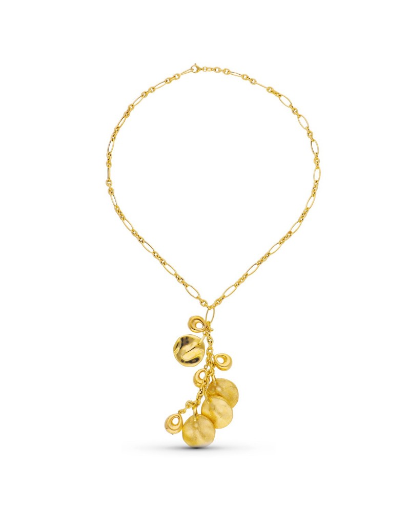 Gargantilla oro 18k amarillo colgante geométrico 20,2g