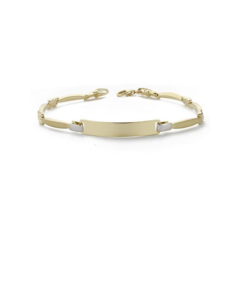Pulsera esclava oro 18k bicolor 18cm