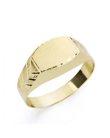 Sello oro 18k amarillo grabado zona 9x6 mm