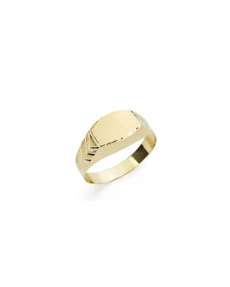 Sello oro 18k amarillo grabado zona 9x6 mm