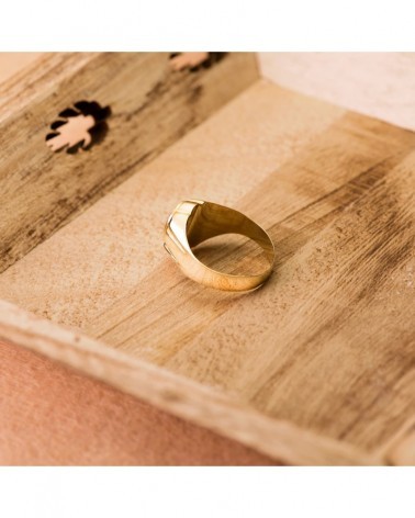 Sello oro amarillo 18k oval caballero zona grabado 11x9mm