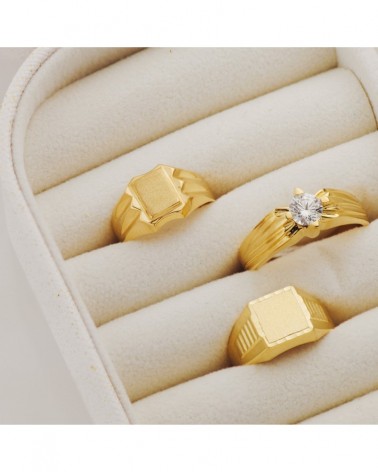 Sello oro 18k amarillo niño grabado 7,5x5,5mm
