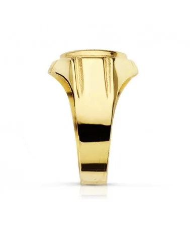 Sello oro 18k amarillo oval tallado 12x10,5mm