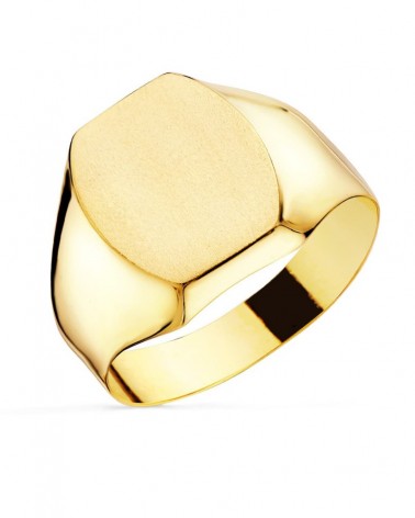 Sello oro amarillo 18k caballero hueco 14x12mm