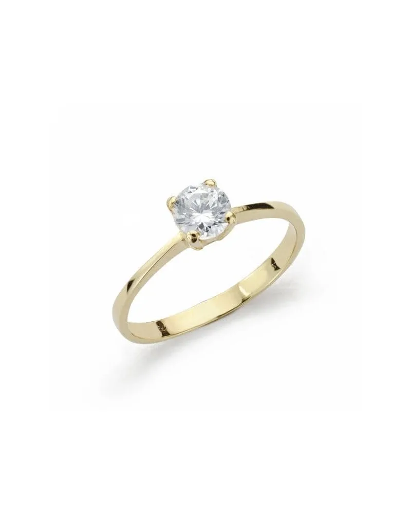 Anillo solitario oro 18k circonita 4,5 mm