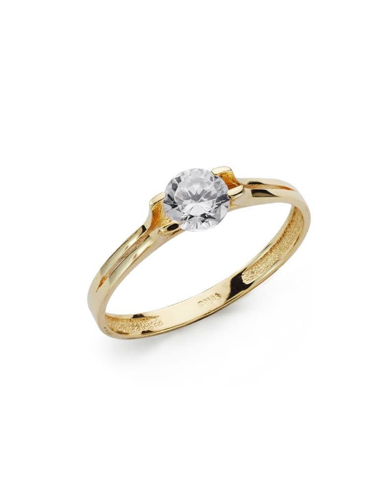 Anillo solitario oro 18k circonita