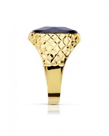 Sello oro 18k zafiro oval 14x10mm