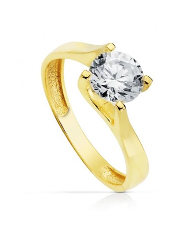 Solitario oro 18k amarillo 7mm