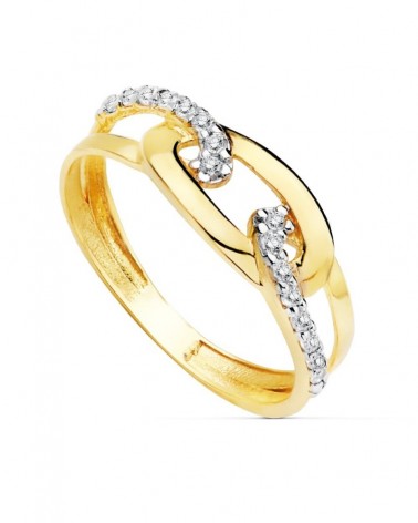 Cadena oro bicolor 18k mujer 1,68 gramos
