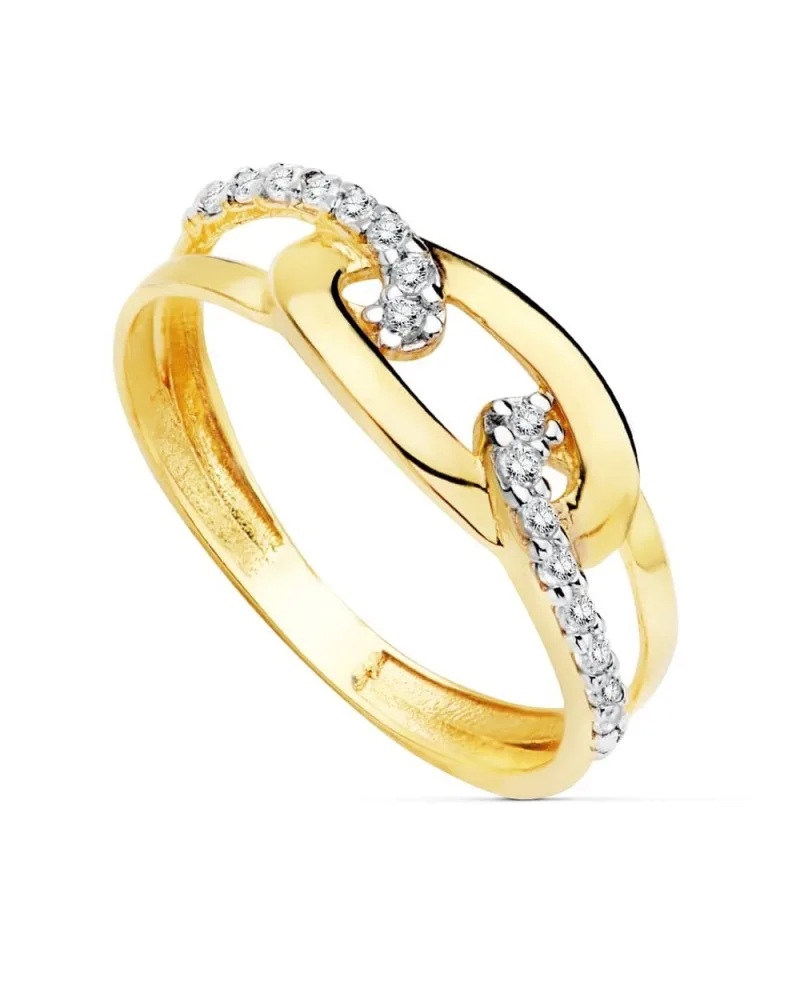 Cadena oro bicolor 18k mujer 1,68 gramos