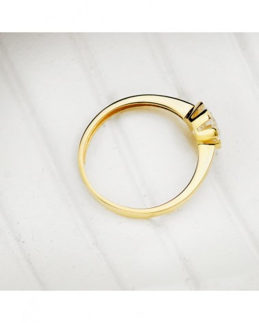 Solitario oro 18k circonita 6,5 mm