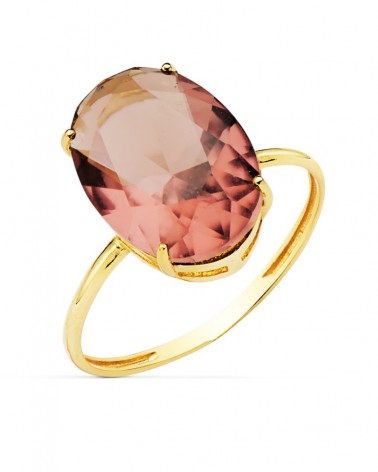 Sortija oro 18k piedra oval color alejandrita 14x10mm