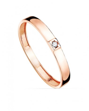 Sortija oro 18k rosa circonita 2,2mm