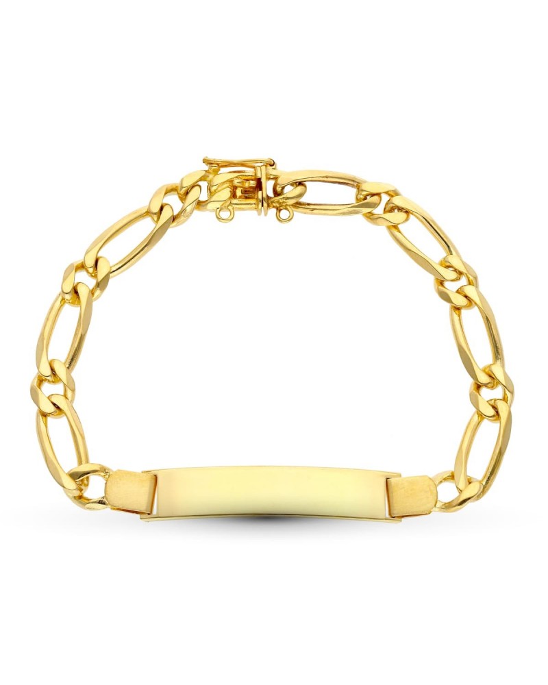 Pulsera esclava oro 18k amarillo maciza 21 cm hombre