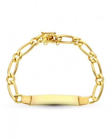 Pulsera esclava oro 18k amarillo maciza 21 cm hombre