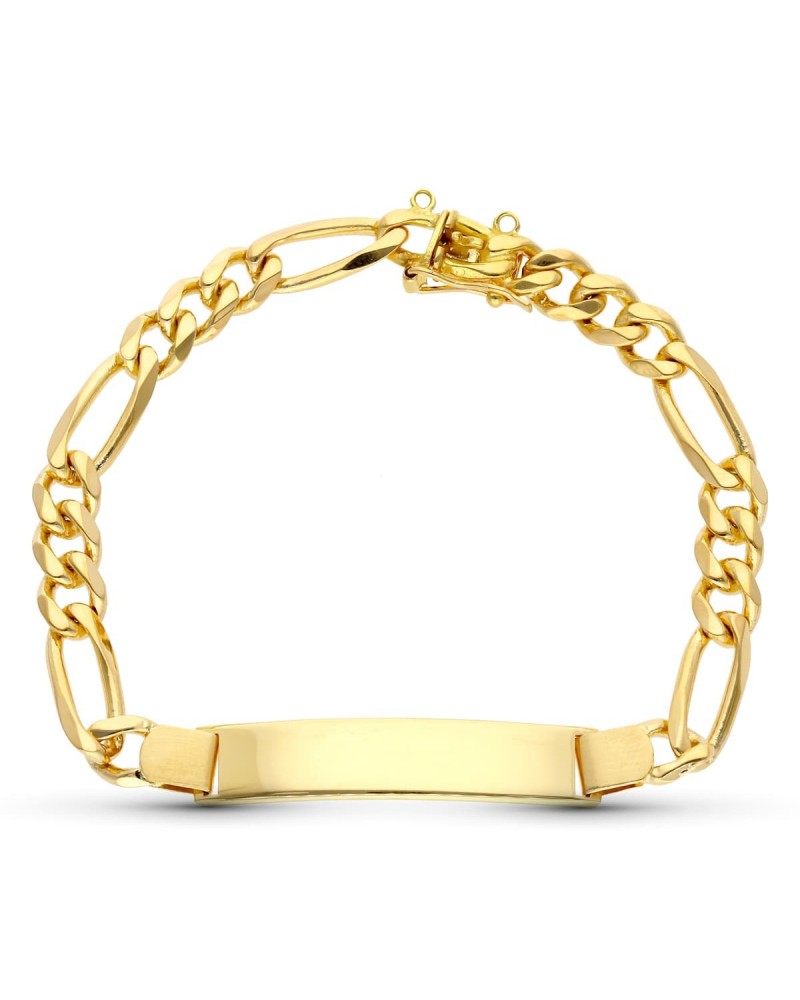 Esclava oro 18k amarillo maciza 22cm hombre