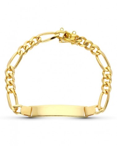 Esclava oro 18k amarillo maciza 22cm hombre