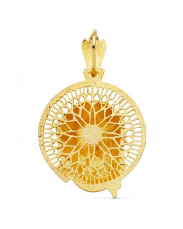Colgante oro 18k Cristo aureola 29x26mm
