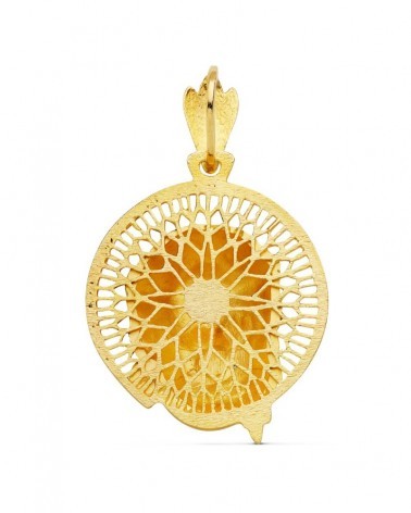 Colgante oro 18k Cristo aureola 29x26mm