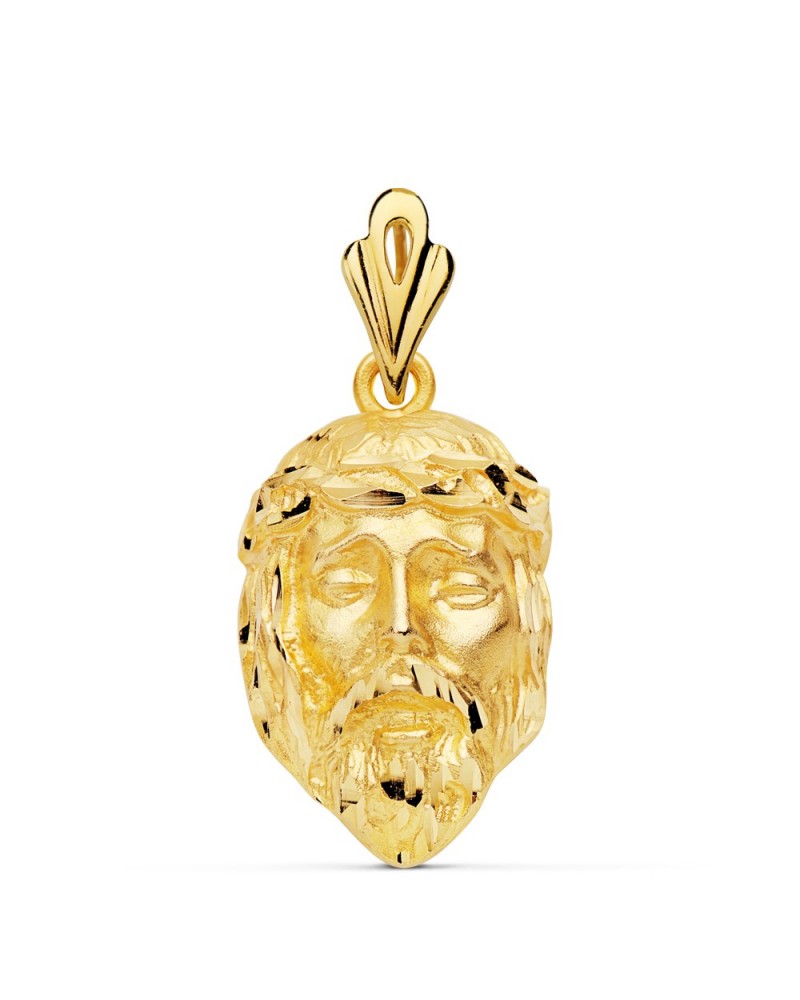 Colgante Cristo oro 18k cabeza rostro 25x17mm