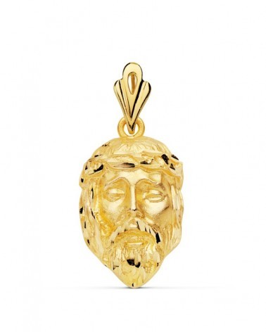 Colgante Cristo oro 18k cabeza rostro 25x17mm