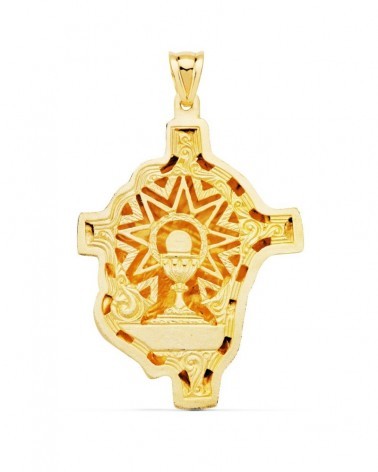 Colgante Cristo oro 18k fundido 48x38 mm