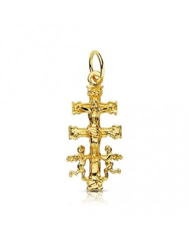 Cruz Caravaca oro 18k amarillo 24x11 mm