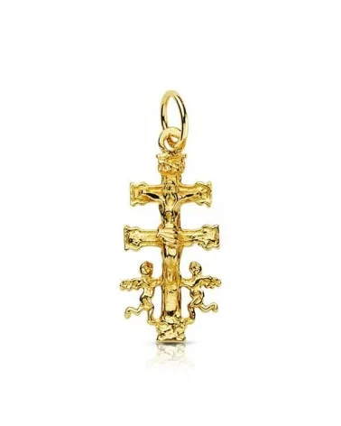 Cruz Caravaca oro 18k amarillo 24x11 mm