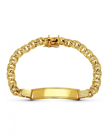 Pulsera esclava oro 18k cadena húngara 21,5 cm hombre