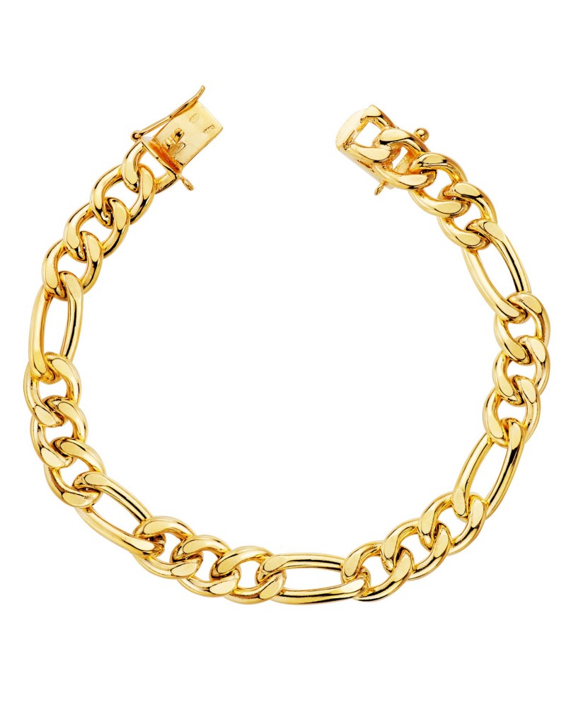 Pulsera oro 18k hombre cadena cartier 3x1 21,5 cm
