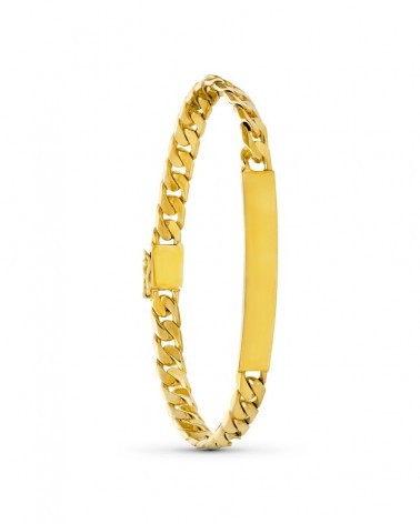 Esclava oro 18k barbada maciza hombre 27,5 gramos