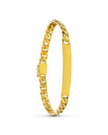 Esclava oro 18k barbada maciza hombre 27,5 gramos