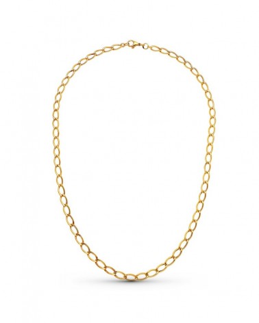 Cadena oro 18k rombo hueca 50 cm 5 mm