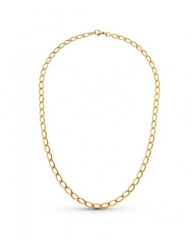 Cadena oro 18k rombo hueca 50 cm 5 mm