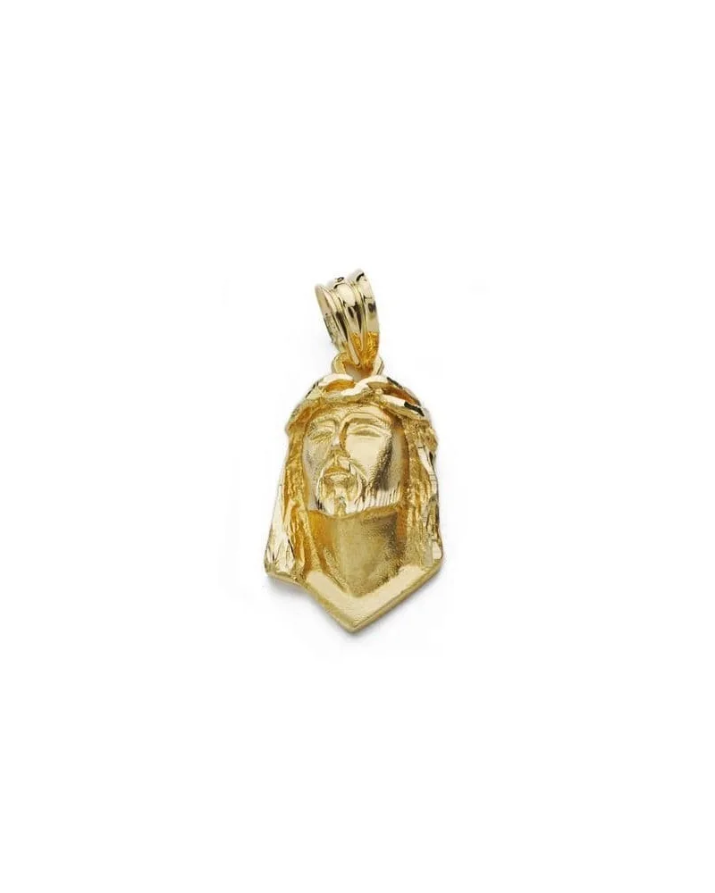 Colgante oro 18k cabeza de Cristo lágrima 22x12 mm