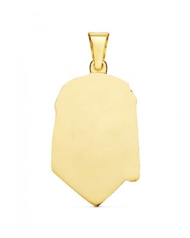 Colgante oro 18k Cristo cabeza lágrima 28x17mm