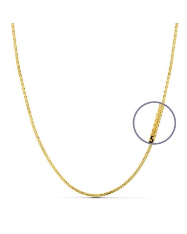 Cadena oro 18k amarillo plana maciza 40cm