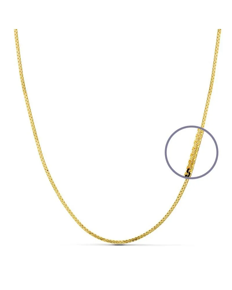 Cadena oro 18k amarillo plana 1 mm 40cm