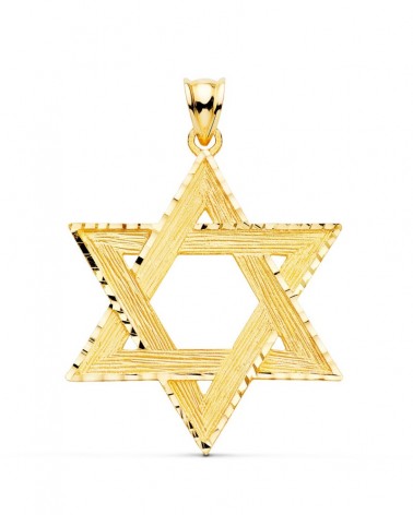 Colgante oro 18k Estrella de David 41x34mm