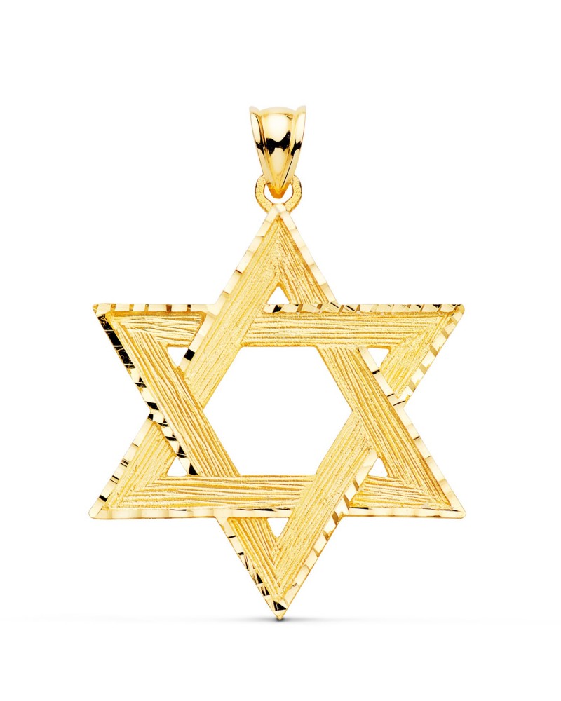 Colgante oro 18k Estrella de David 41x34mm