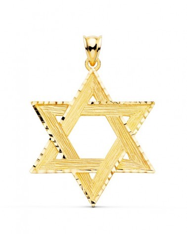 Colgante oro 18k Estrella de David 41x34mm