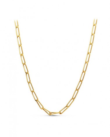 Cadena oro 18k estilo Bilbao 50cm unisex