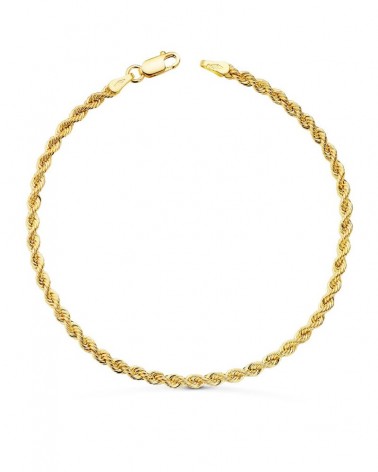 Pulsera oro 18k cordón salomónico 2,7 mm