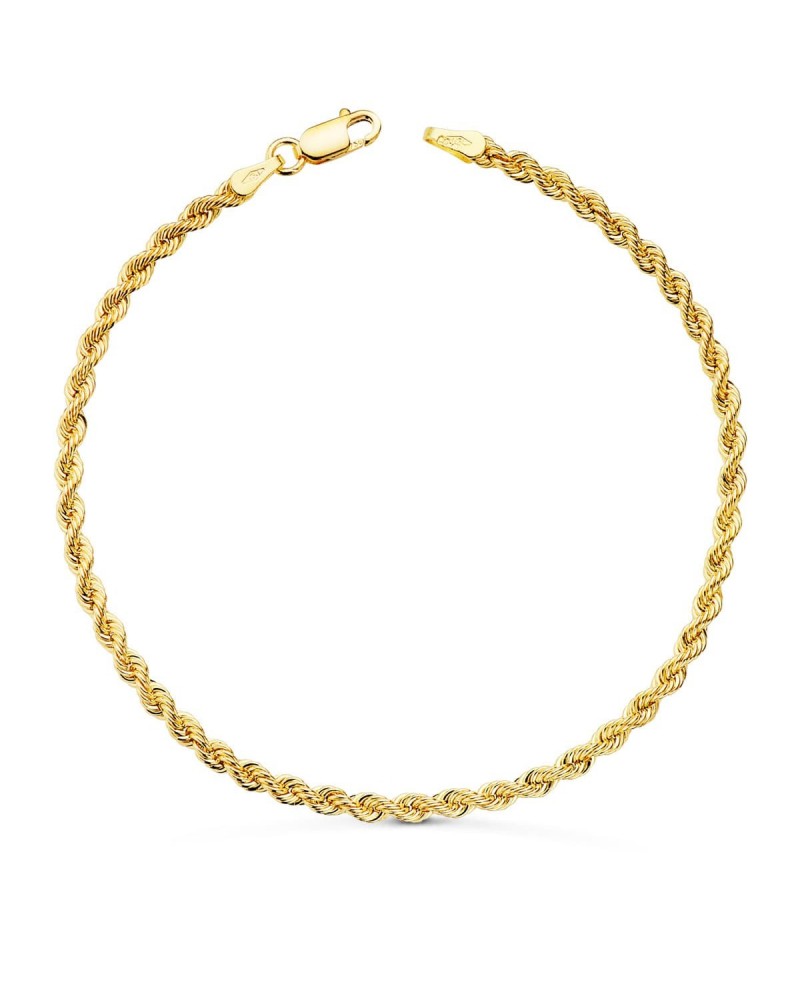 Pulsera oro 18k cordón salomónico 2,7 mm