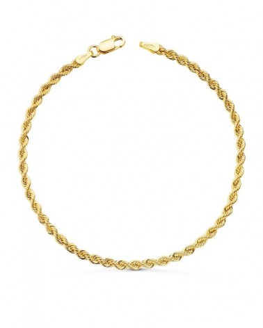 Pulsera oro 18k cordón salomónico 2,7 mm