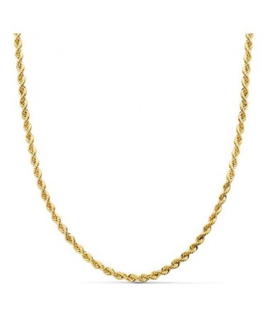 Cadena oro 18k cordón salomónico ligero 60cm