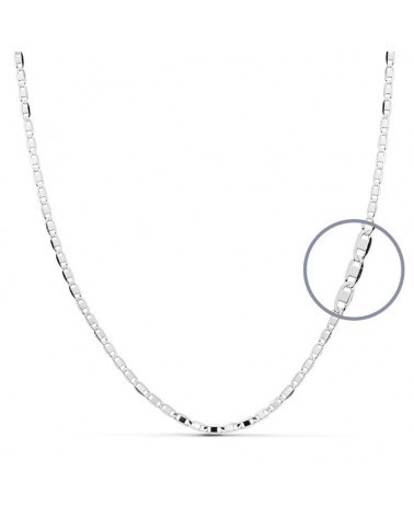 Cadena oro 18k blanco maciza 45cm 1,8mm