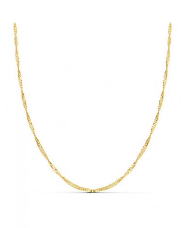 Cadena oro 18k estilo Singapur hueca 45cm